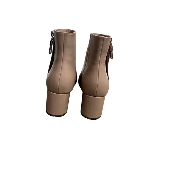 Kate Spade New York Alessia Leather Side Zip Ankle Bootie Size 8.5 Nude Beige - Picture 10 of 14